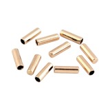 Set 10 terminatii metalice pentru snur, diametru 4 mm, 5 x 17 mm, Auriu rose