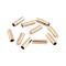 Set 10 terminatii metalice pentru snur Crisalida, diametru 4 mm, 5 x 17 mm, Auriu rose