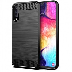 Husa TPU Forcell Carbon pentru Samsung Galaxy M30, Neagra