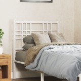 VidaXL Tăblie de pat metalică, alb, 80 cm