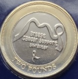 50 pence 2019 Gibraltar, Breast Cancer Support , Bunc, Coincard, tiraj 11950 ex., km#1661, Europa
