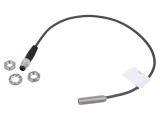 Senzor inductiv BALLUFF M8 PNP NO 0-2mm IP68 10-30V DC 30mm oțel inoxidabil