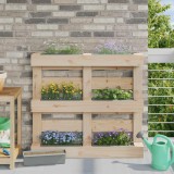 vidaXL Cutii de flori pentru paleți Euro 24 pcs Gri deschis 42037212