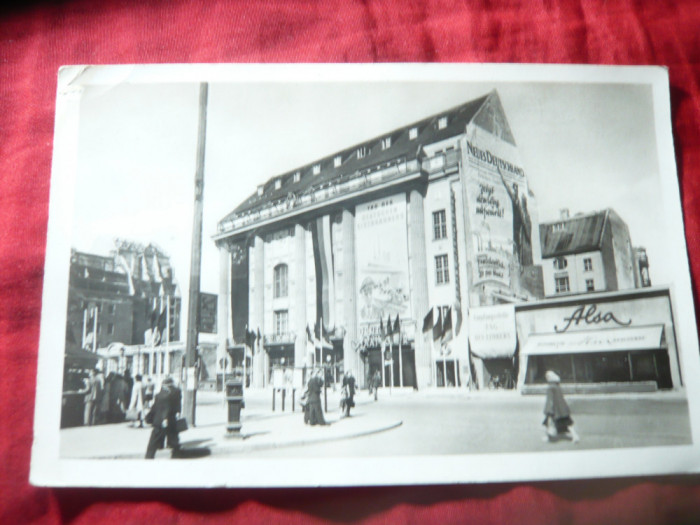 Ilustrata Berlin Opera de Stat si Cafenea , Reclame, circulat 1951 la Bucuresti