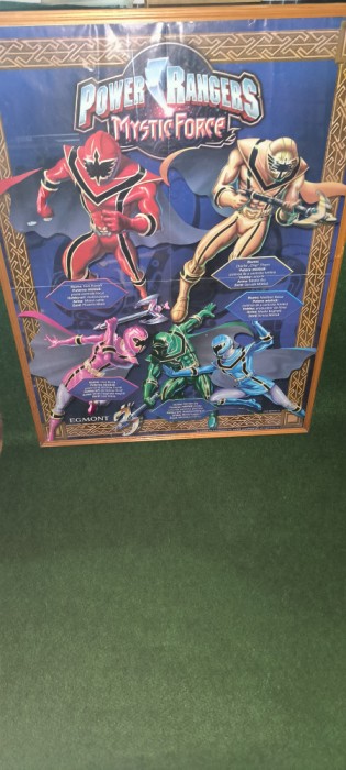 AFIS POSTER POWER RANGERS MYSTIC FORCE INRAMAT + GEAM DIMENSIUNI 91 CM. X 71