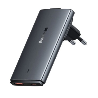 Incarcator USB, Type-C cu Plug UE/UK + Cablu Type-C - Baseus (CCGP150113) - Grey foto