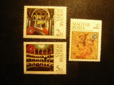 Serie Ungaria 1984 - 100 Ani Opera din Budapesta , 3 valori foto