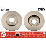 Set disc frana Nissan Almera Tino (V10) 12.98-02.06, Maxima / Maxima Qx 4 Station Wagon (A32) 10.97-12.00, Maxima / Maxima Qx 5 (A33) 04.99-11.03, Pr