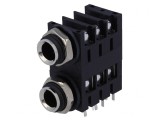 Soclu Jack 6.3mm Mamă Stereo cu &Icirc;ntrerupător Triplu