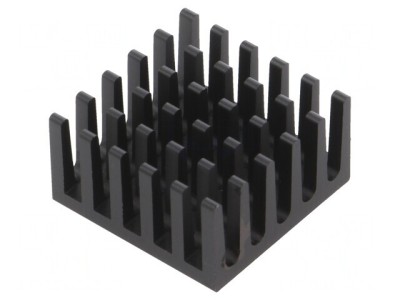 Radiator cu aripioare BGA negru 21x21mm foto