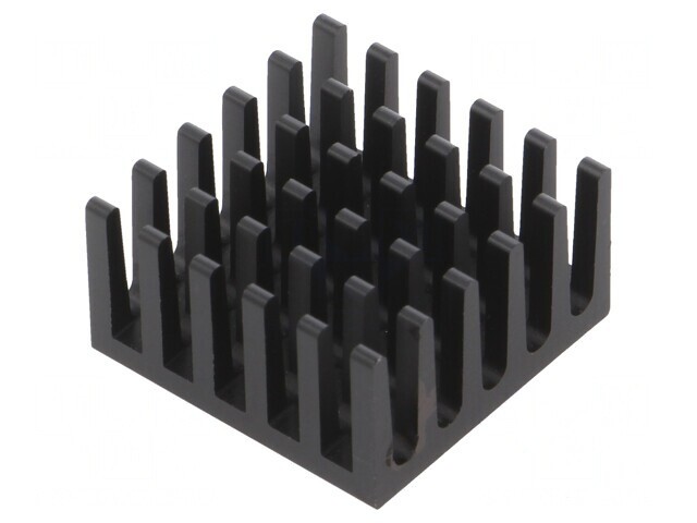 Radiator cu aripioare BGA negru 21x21mm
