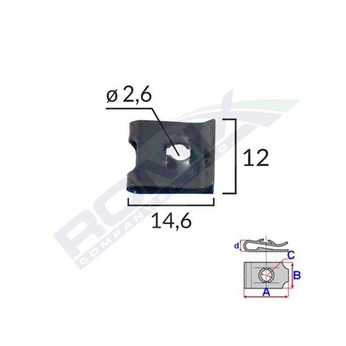 Clips Fixare Universal - Negru Set 25 Buc 137106 16028-RMX