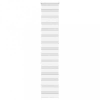Jaluzea tip zebra alb lățime țesătură 35,9 cm poliester foto