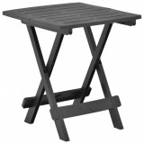 Cumpara ieftin Masă de grădină pliabilă, antracit, 45 x 43 x 50 cm, plastic