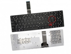 Tastatura laptop Asus K75VJ neagra fara rama layout UK fara iluminare foto