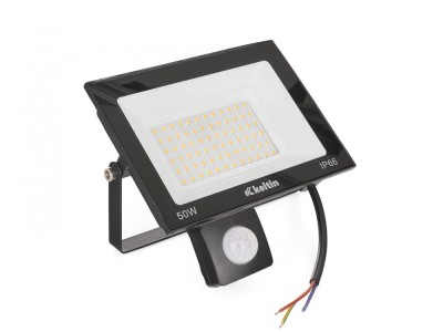 Proiector LED cu senzor de miscare, alb cald, 50 W, 2700K, Keltin K02015 foto