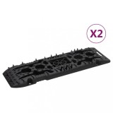 vidaXL Plăci de tracțiune, 2 buc., negru, 107x31x7 cm, nailon