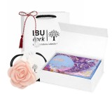 Set cadou esarfa si brosa Pink