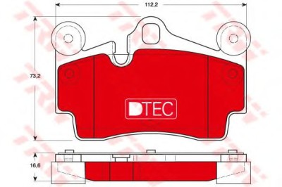 Set placute frana,frana disc PORSCHE CAYENNE (9PA, 955) (2002 - 2010) TRW GDB1653DTE foto