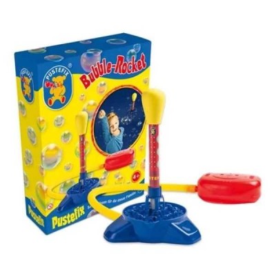 Racheta care face baloane de sapun Bubble-Rocket, cu solutie baloane 220 ml Pustefix Bubble Toys STPX858 foto
