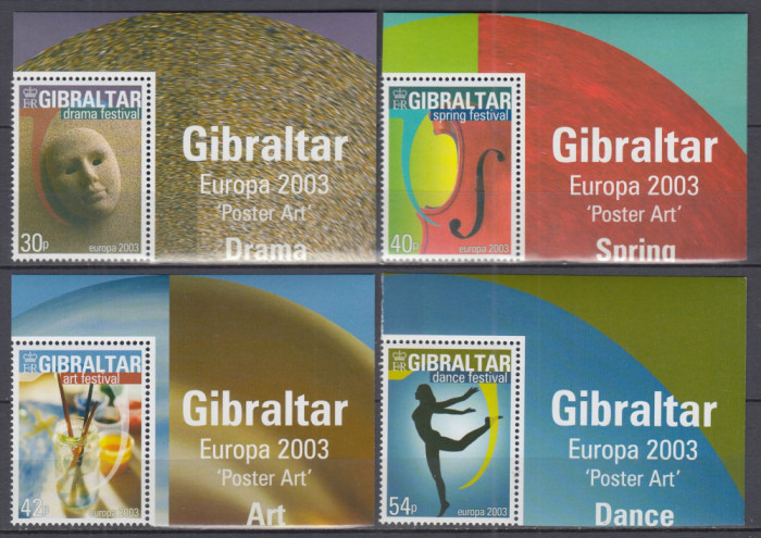 GIBRALTAR 2003 EUROPA CEPT FESTIVAL SERIE MNH