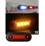 Cumpara ieftin Lampa laterala Galben LED 12-24V (spate curbat pentru montare directa pe rollbar)