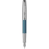Stilou Parker Sonnet metal blue penita aur