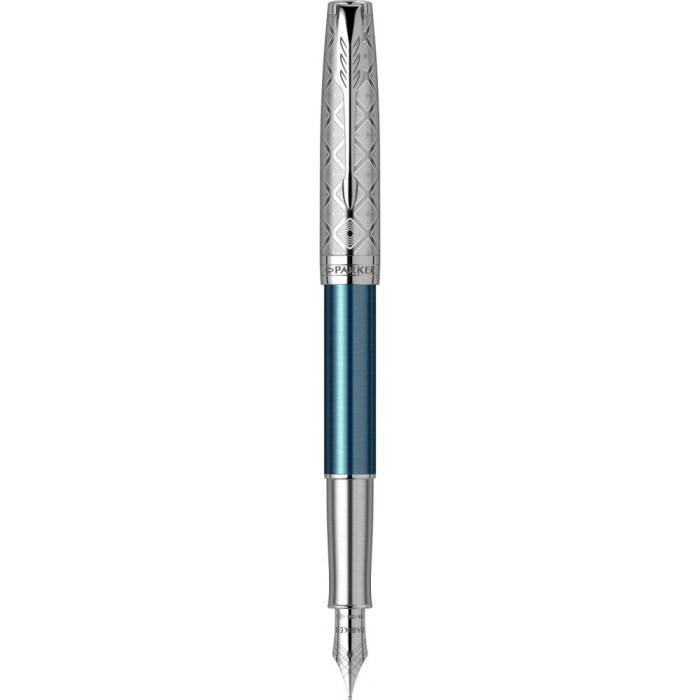 Stilou Parker Sonnet metal blue penita aur