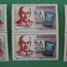 TIMNBRE ROMANIA MNH LP1544/1999 ANIVERSĂRI -PERSONALITĂȚI (I) Serie în pereche