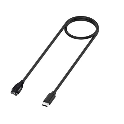 Techsuit - SmartWatch Wireless Charging Cable (TGC2) - for Garmin Fenix 5/5 Plus/6/6X/7X / Vivoactive 3/5, USB-C, 5W, 1m - Black foto