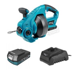 Aparat pentru desfundat tevi, cu acumulator 2 Ah, incarcator 18V Li-ion, 0.7 mm, 7 m, SAS+ALL, Dedra GartenVIP DiyLine foto