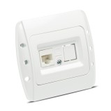 Priză date 1xRJ45 Cat6e alb Zirve - ELBI