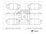 FEBI BILSTEIN 179955 set placute frana,frana disc