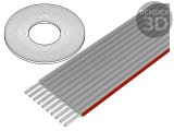 Cablu Bandă 1mm Litat Cu 10x28AWG PVC Gri