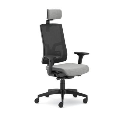 Scaun ergonomic cu tetiera Pure Negru Mesh PDH foto