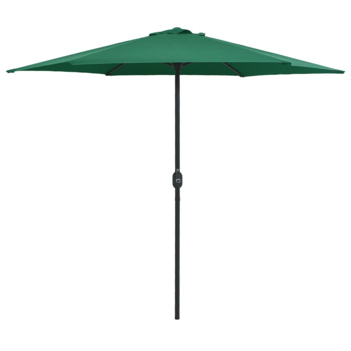 vidaXL Umbrelă de soare cu st&acirc;lp din aluminiu, verde, 270x246 cm 47344