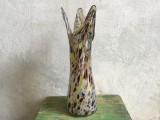 arta / design - Vaza deosebita din sticla colorata realizata manual mijlocul sec XX !