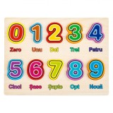Puzzle Educațional din Lemn, Cifre, Multicolor, 30x22.5cm, Oem