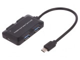 Hub USB 4 Porturi USB A și USB C Negru 10Gbps 0,2m