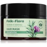 Folk &amp; Flora Burdock &amp; Rosemary mască profund fortifiantă pentru păr 200 ml