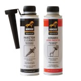 Pachet Tratament Complet Diesel KROSS: Aditiv Curatare Injectoare + Protectie Ceramica Motor (2 x 250ml), Restabilire Putere si Reducere Consum