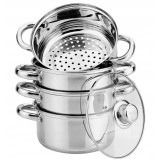 Set de 5 piese, oala pentru fiert cu abur, inox, 18 cm 2.5 litri Kinghoff