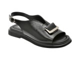 Cumpara ieftin Sandale IMAGE negre, 22077, din piele naturala lacuita