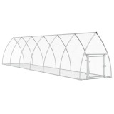 Cumpara ieftin Cusca de iepuri, argintiu, 105x600x120 cm, otel galvanizat