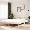 VidaXL Cadru de pat, alb, 160x200 cm, lemn masiv de pin 814895