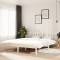 vidaXL Cadru de pat, alb, 160x200 cm, lemn masiv de pin 814895