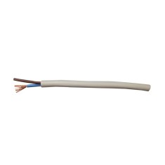 MYYM H05VV-F Cablu cupru 2 conductoare 0.75mmp, 0.6mm, PVC, alb ProAdvanced PowerfulTools