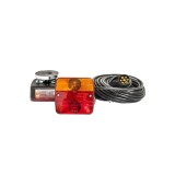 Set lampi magnetice pentru remorca, fisa 7 pini, cablu intre stopuri de 2.5m, cablu fisa 7.5m 12 V Cod: BK69080