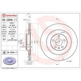 Set disc frana Volvo C40 (539) 10.21-, Xc40 (536) 10.17-, Xc90 2 (256) 09.14-, Spate, 340X20mm, ventilat, BREMBO