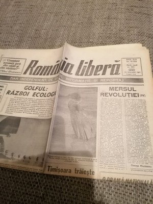 Ziar Romania Libera - Marti 29 Ianuarie 1991 foto